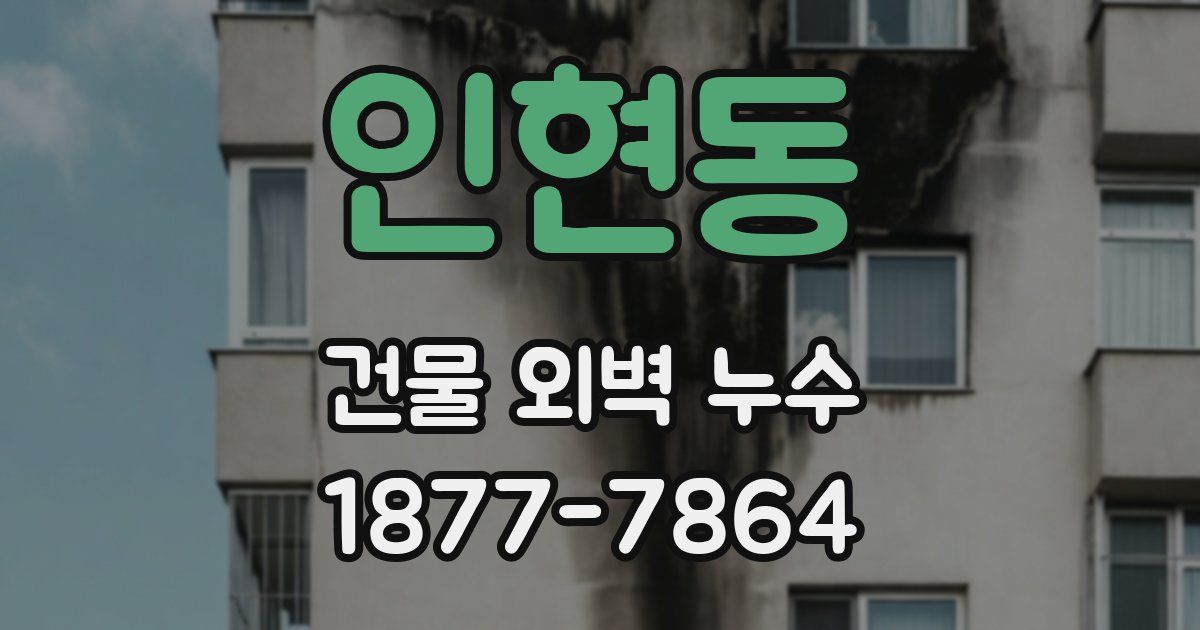 인현동 건물 외벽 누수
