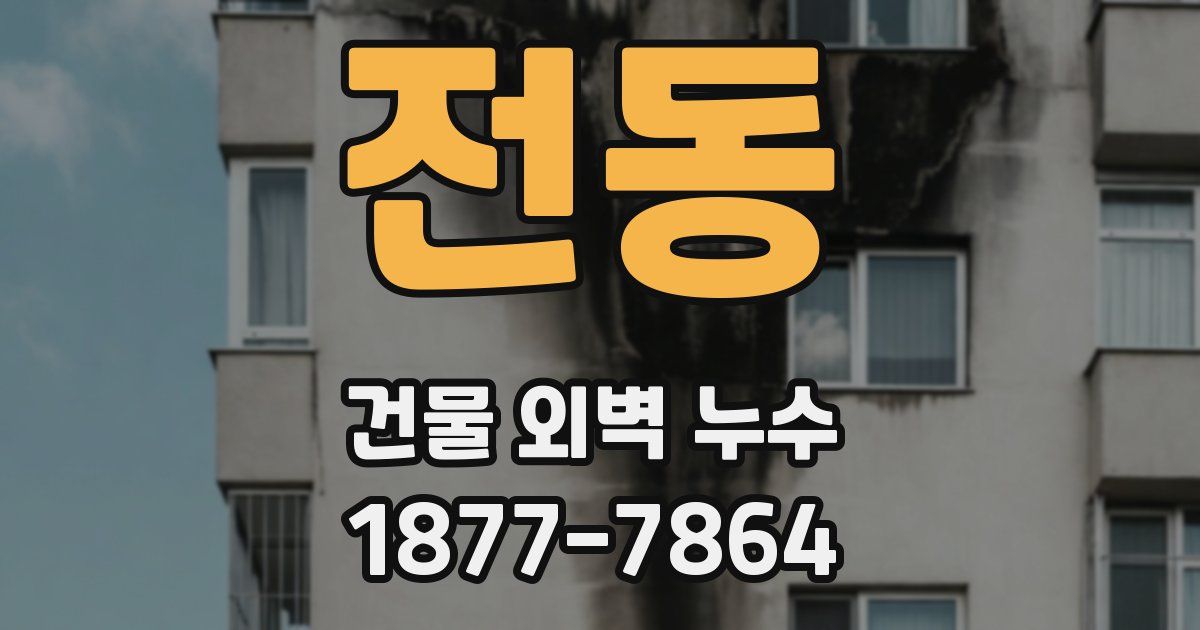 전동 건물 외벽 누수