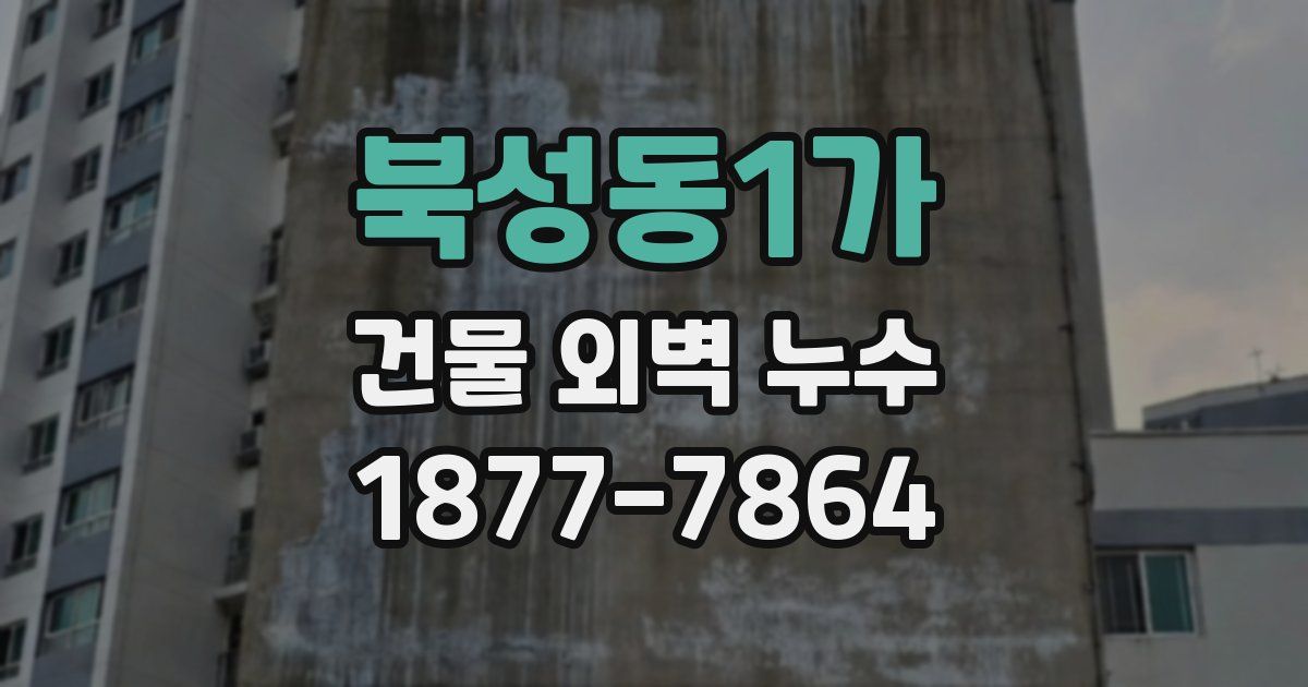 북성동1가 건물 외벽 누수