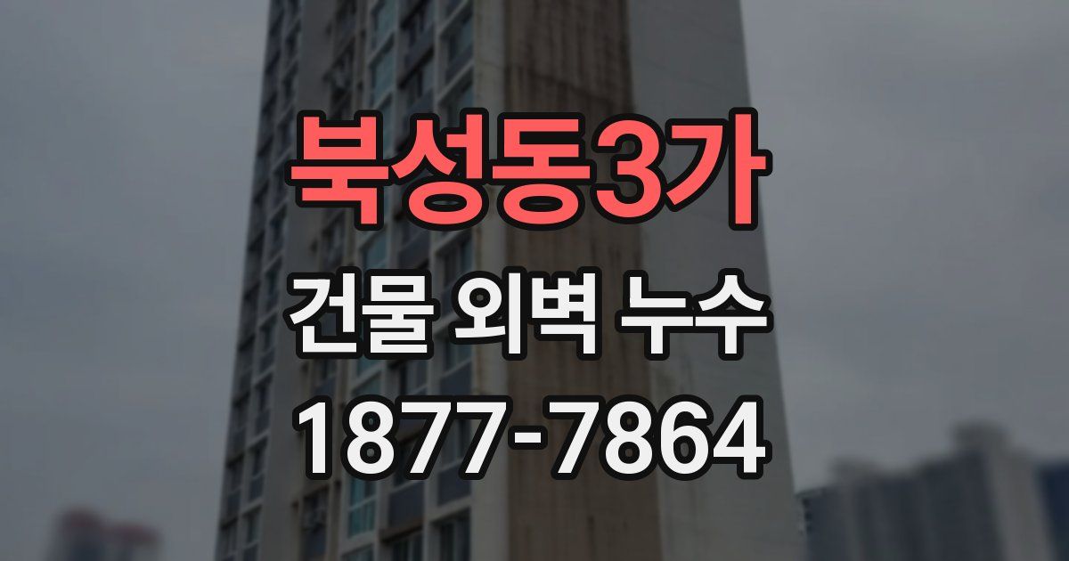 북성동3가 건물 외벽 누수