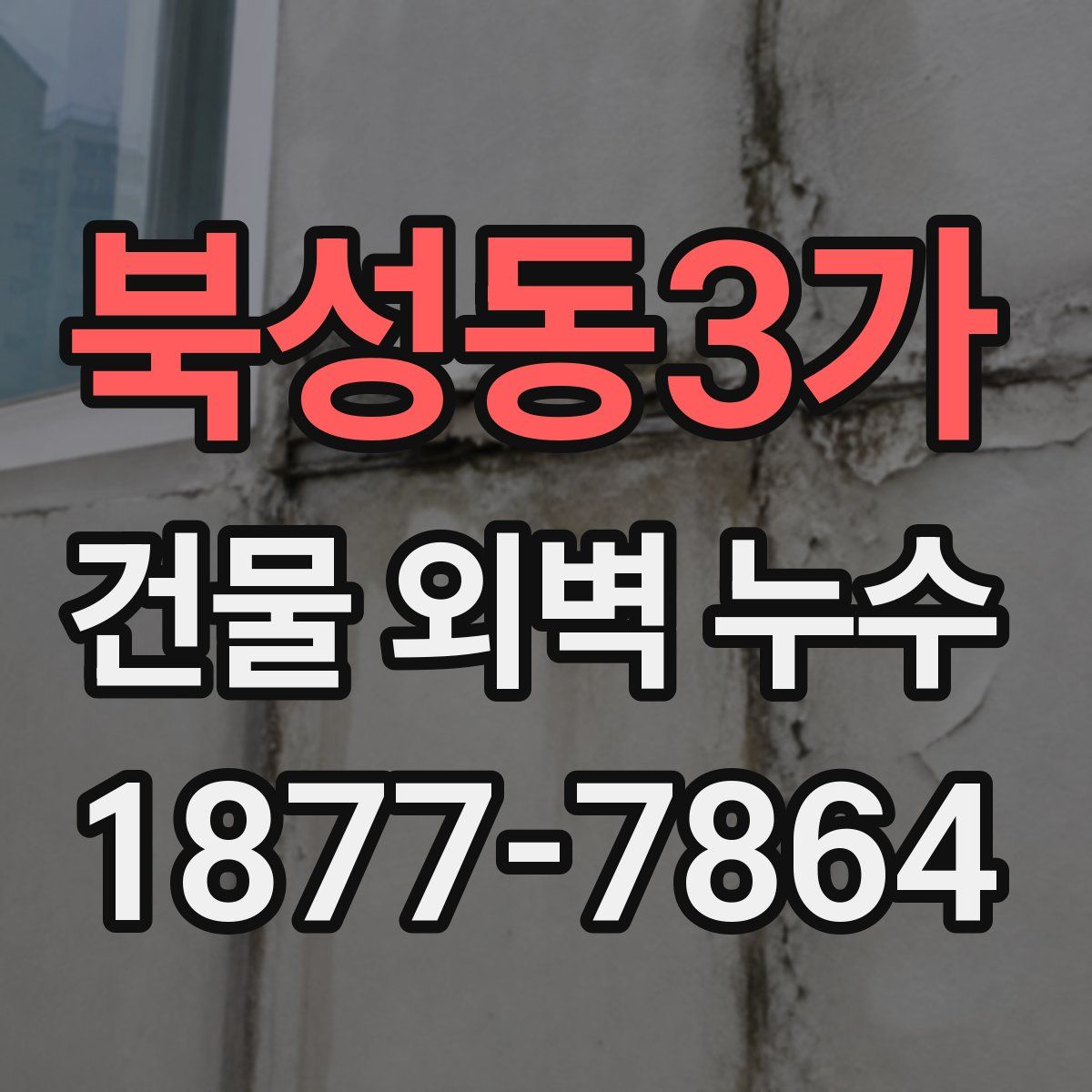 북성동3가 건물 외벽 누수