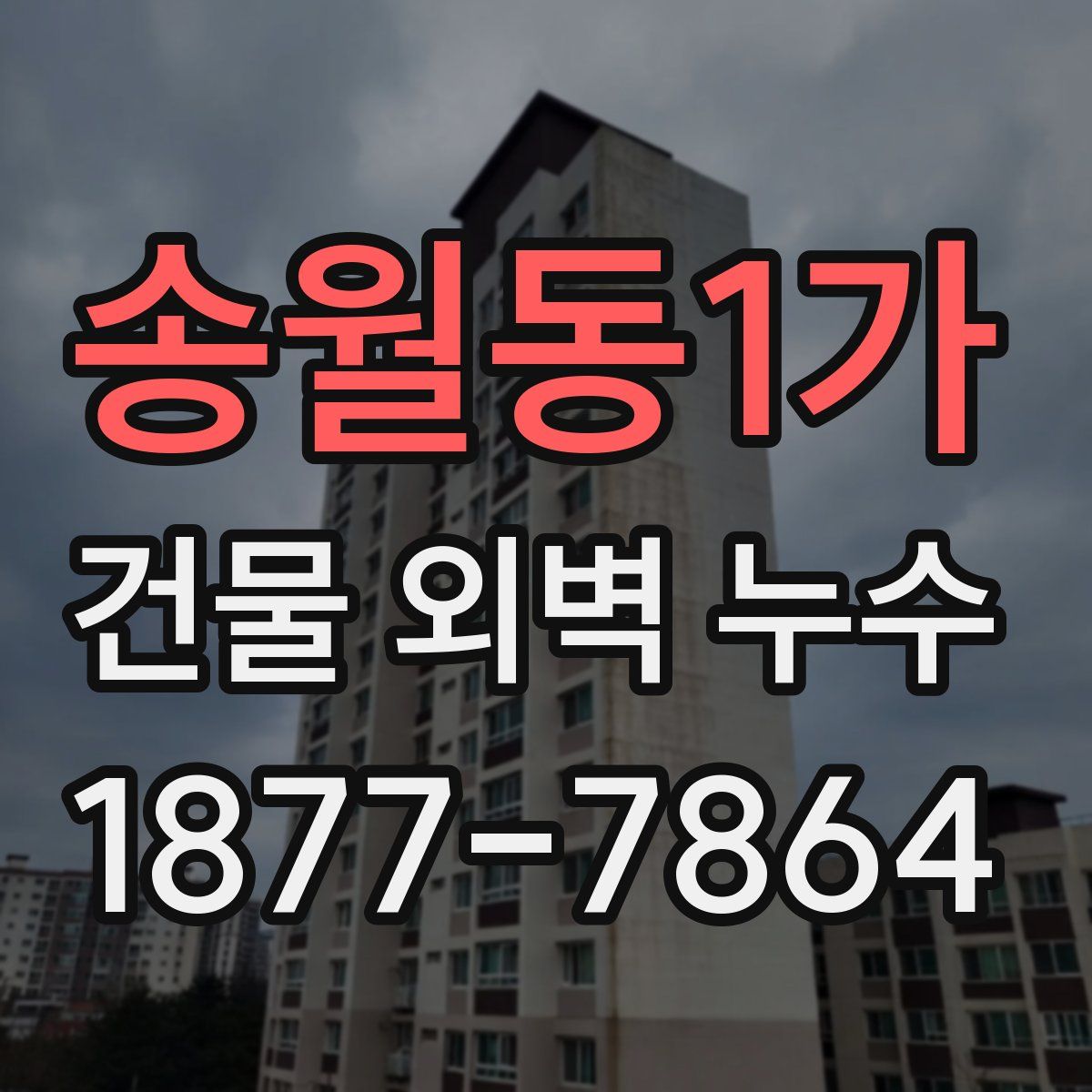 송월동1가 건물 외벽 누수