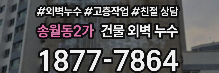 송월동2가 건물 외벽 누수