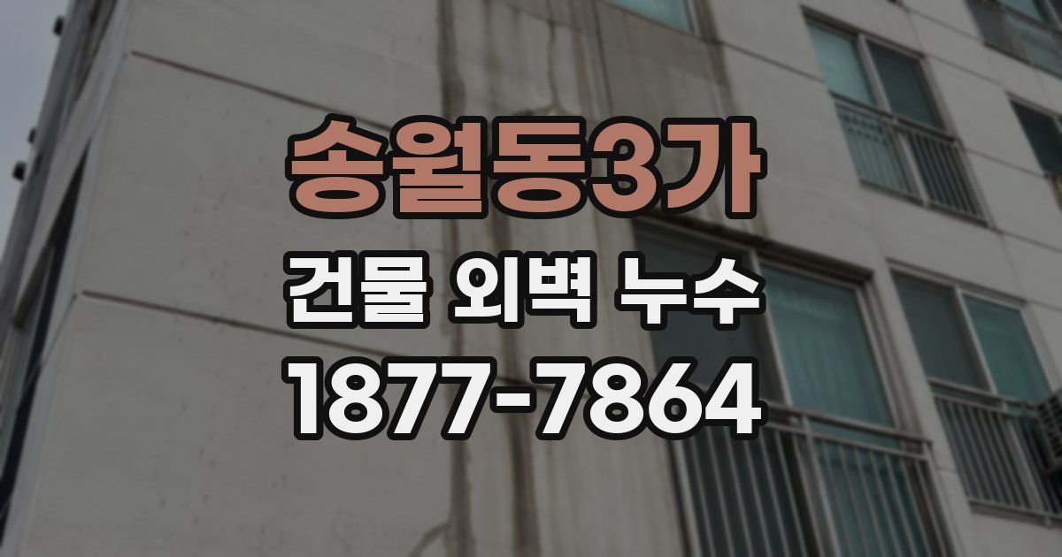 송월동3가 건물 외벽 누수