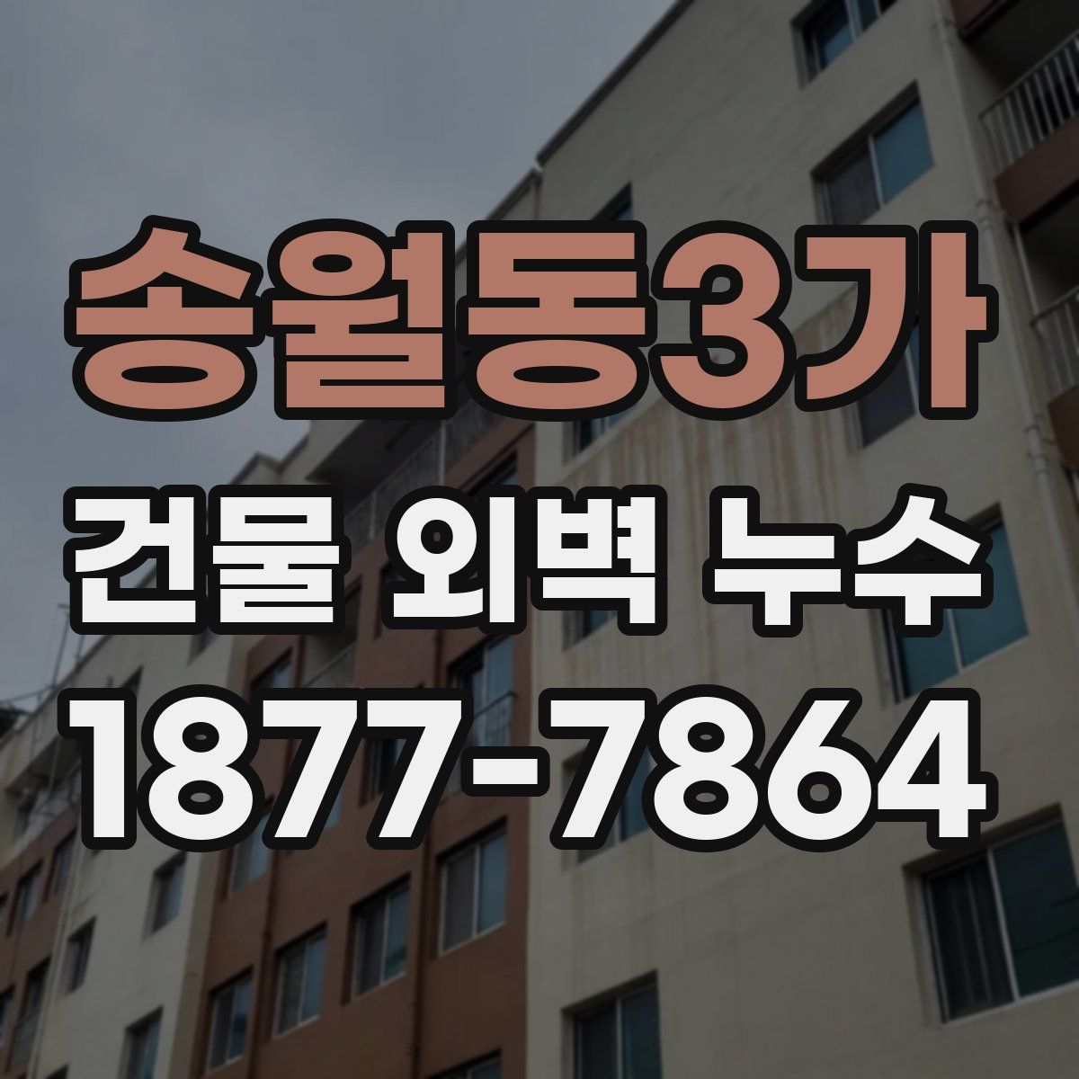 송월동3가 건물 외벽 누수