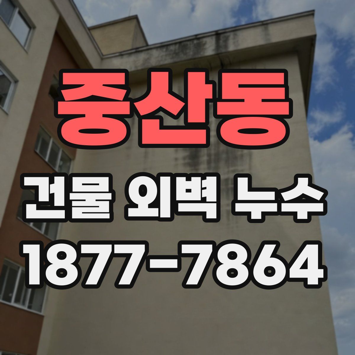 중산동 건물 외벽 누수