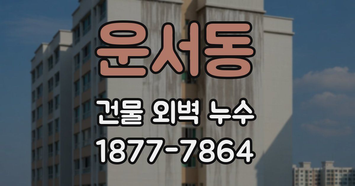 운서동 건물 외벽 누수