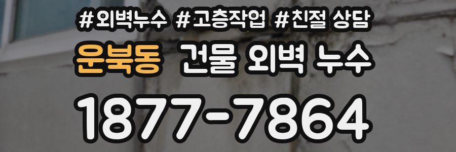 운북동 건물 외벽 누수