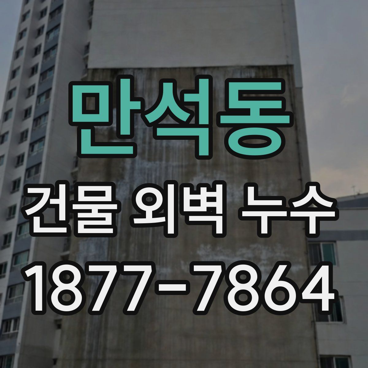 만석동 건물 외벽 누수
