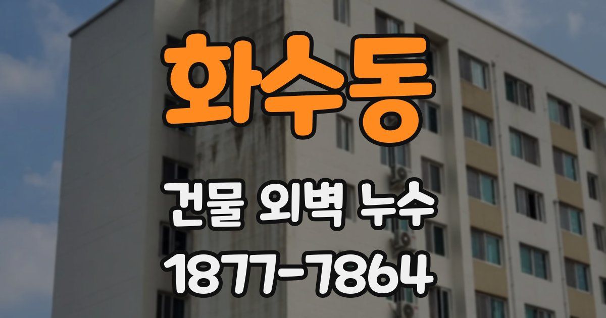 화수동 건물 외벽 누수