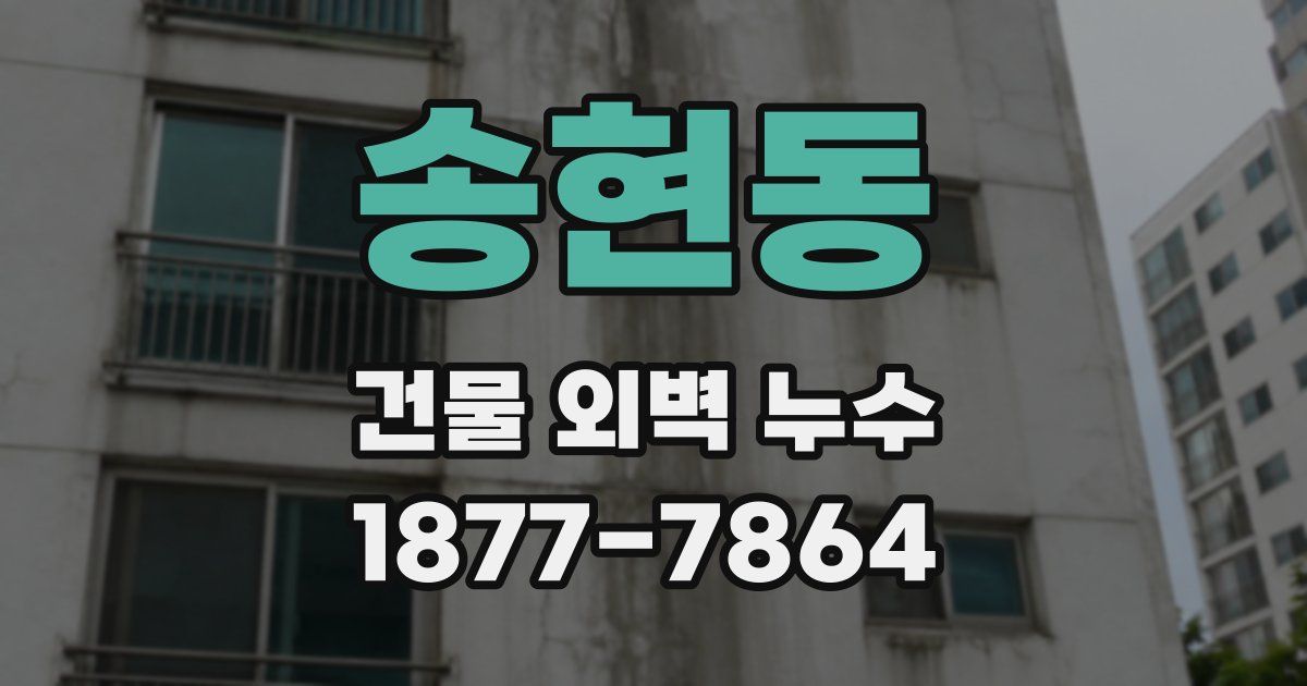 송현동 건물 외벽 누수
