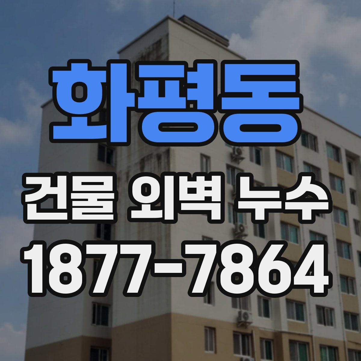 화평동 건물 외벽 누수