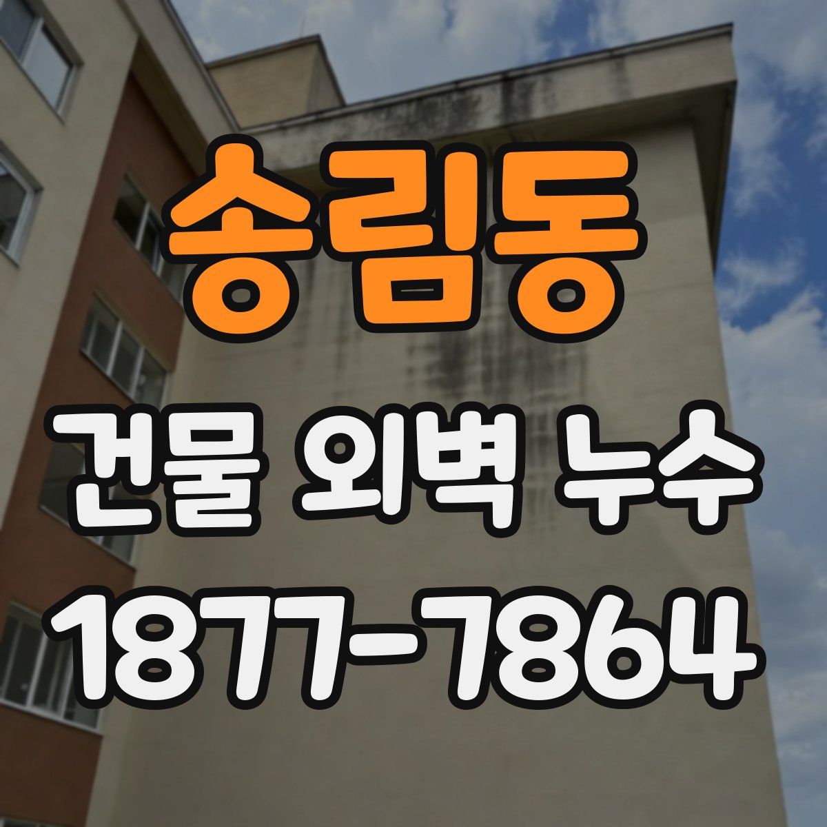 송림동 건물 외벽 누수