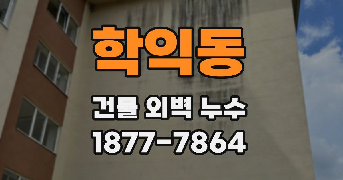학익동 건물 외벽 누수