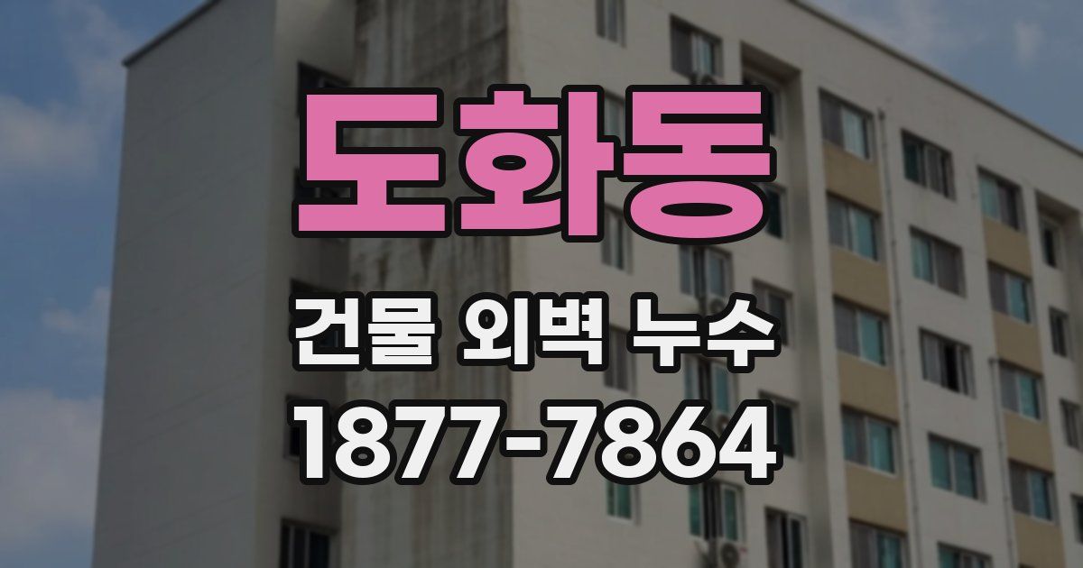 도화동 건물 외벽 누수