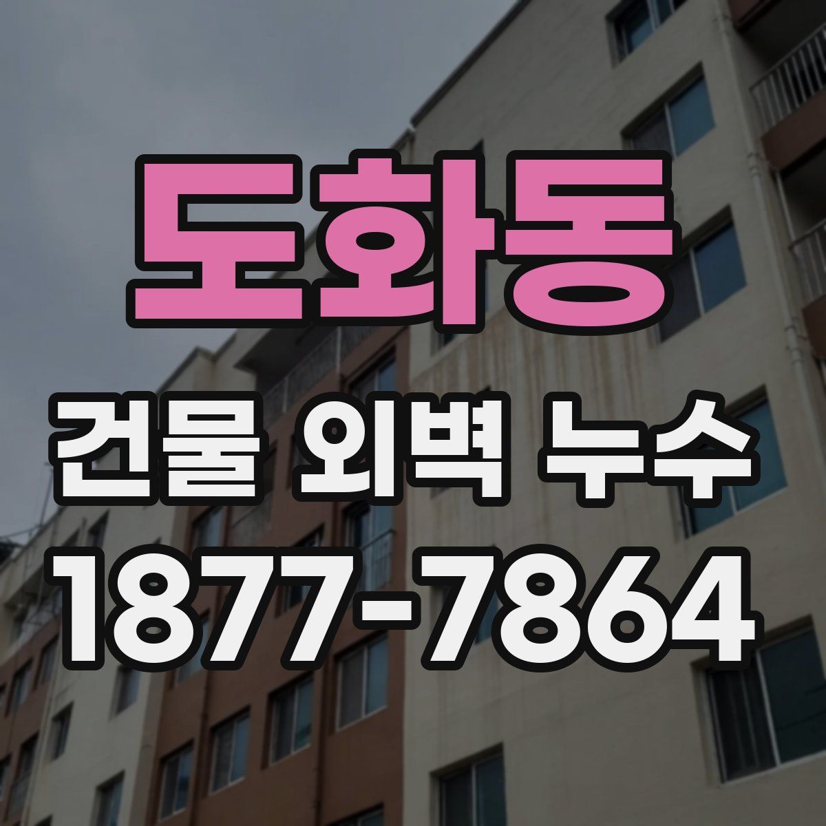 도화동 건물 외벽 누수
