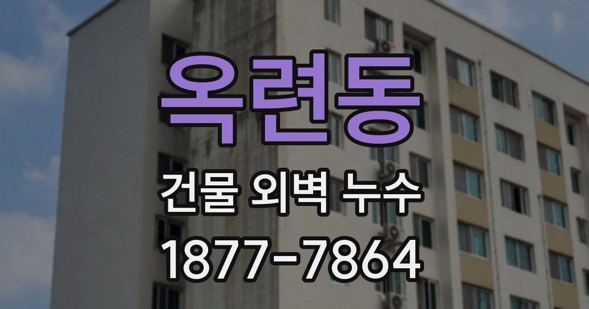 옥련동 건물 외벽 누수