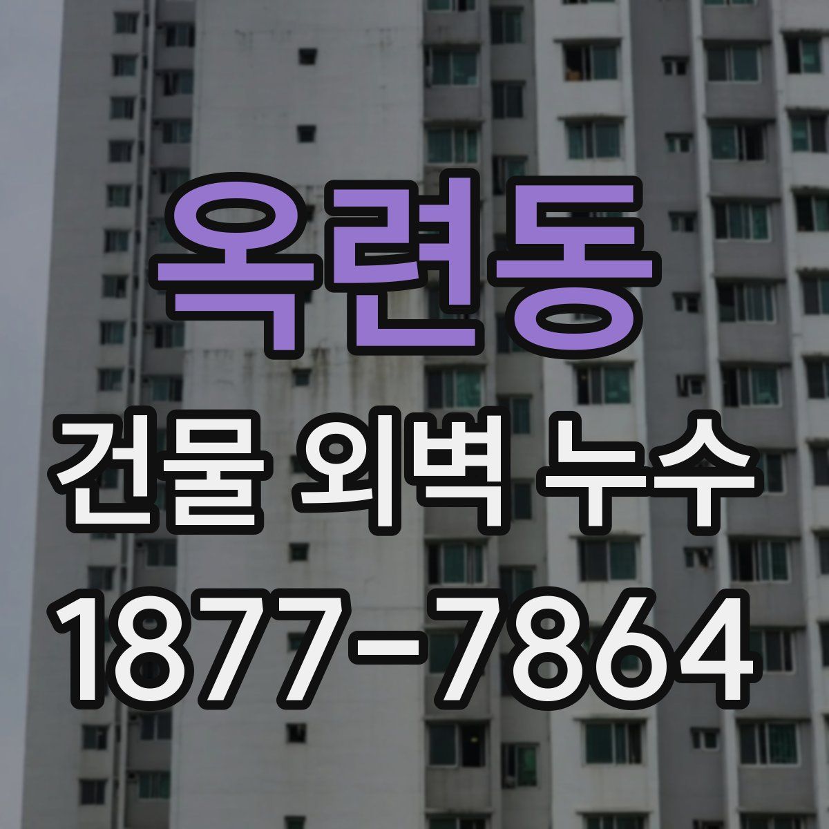 옥련동 건물 외벽 누수