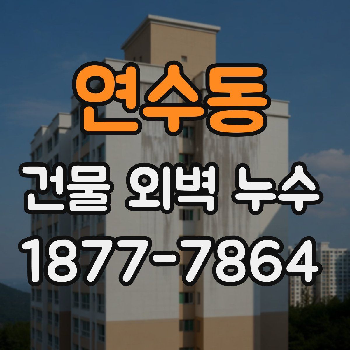 연수동 건물 외벽 누수
