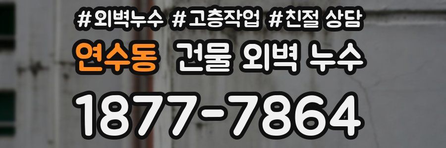 연수동 건물 외벽 누수
