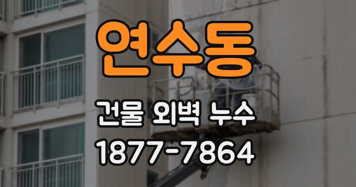연수동 건물 외벽 누수