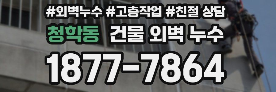 청학동 건물 외벽 누수