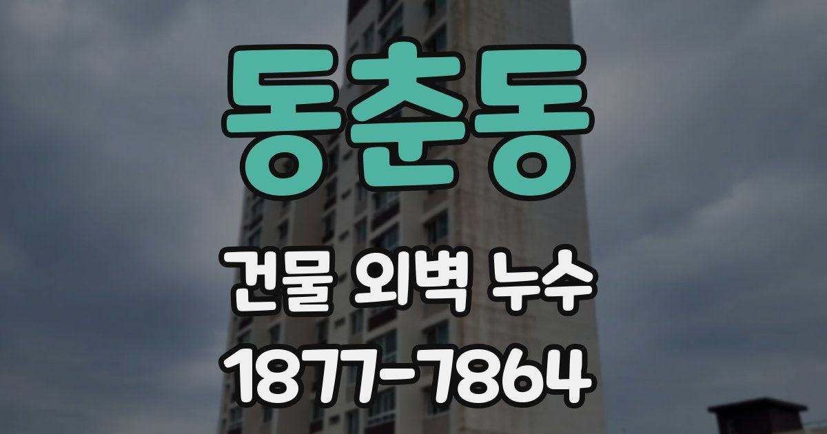 동춘동 건물 외벽 누수