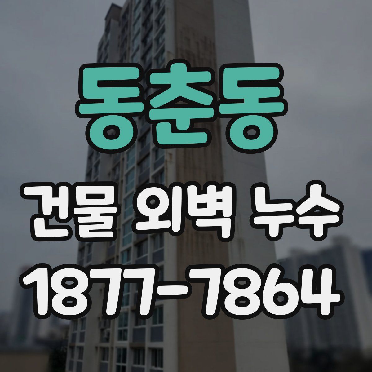 동춘동 건물 외벽 누수