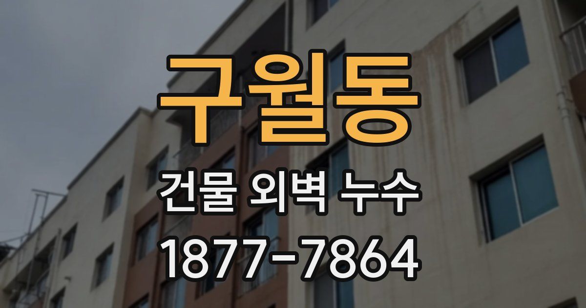 구월동 건물 외벽 누수