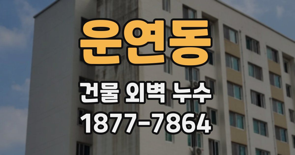 운연동 건물 외벽 누수