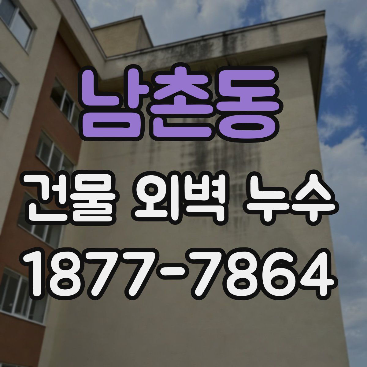 남촌동 건물 외벽 누수