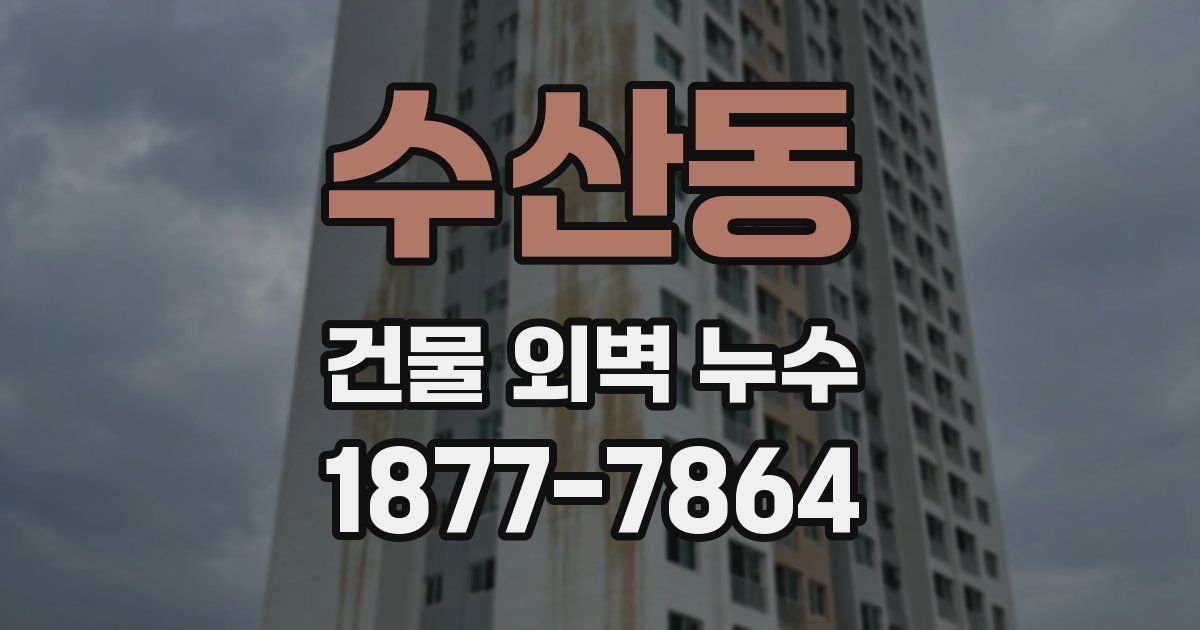 수산동 건물 외벽 누수