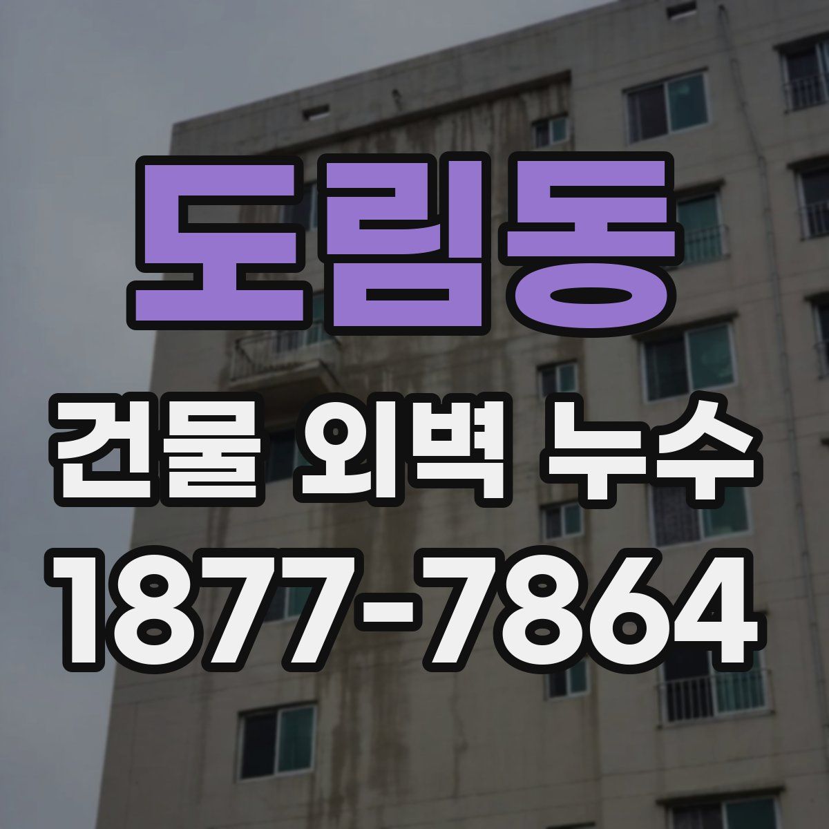 도림동 건물 외벽 누수