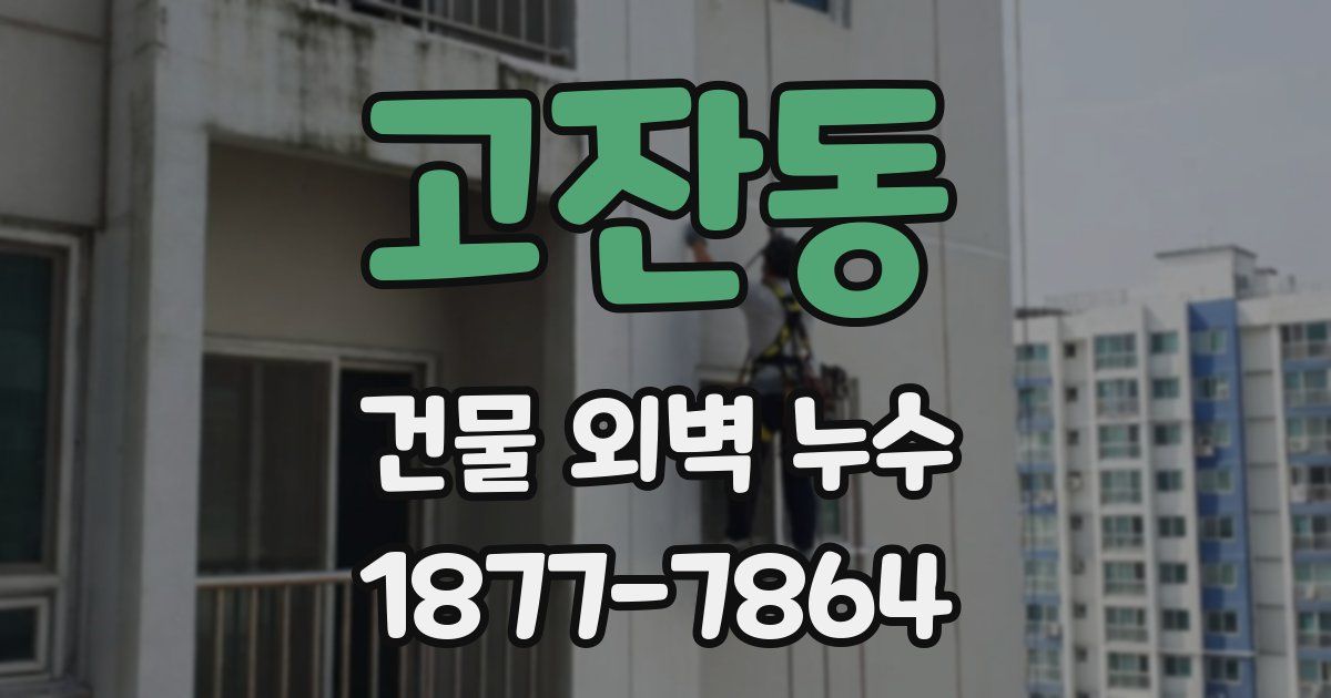 고잔동 건물 외벽 누수