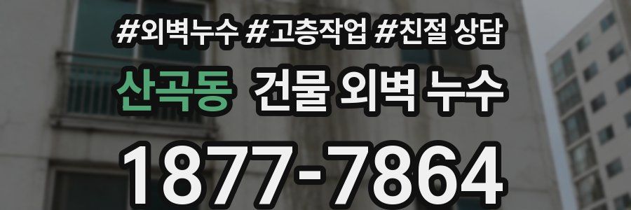 산곡동 건물 외벽 누수