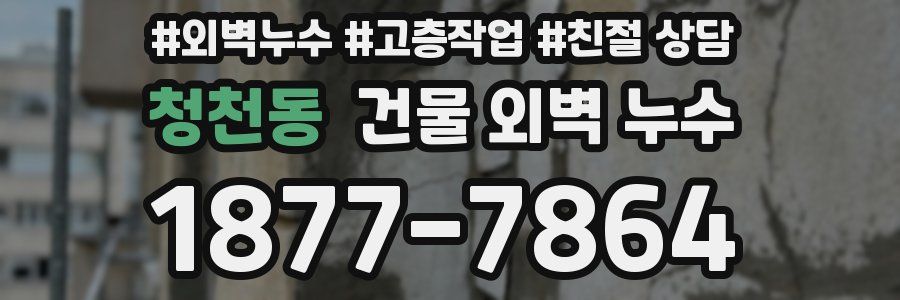 청천동 건물 외벽 누수