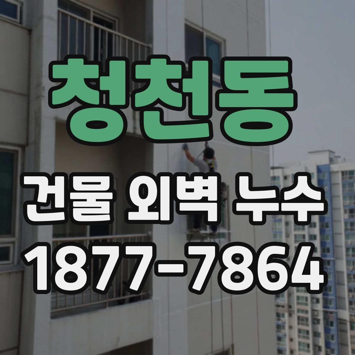 청천동 건물 외벽 누수