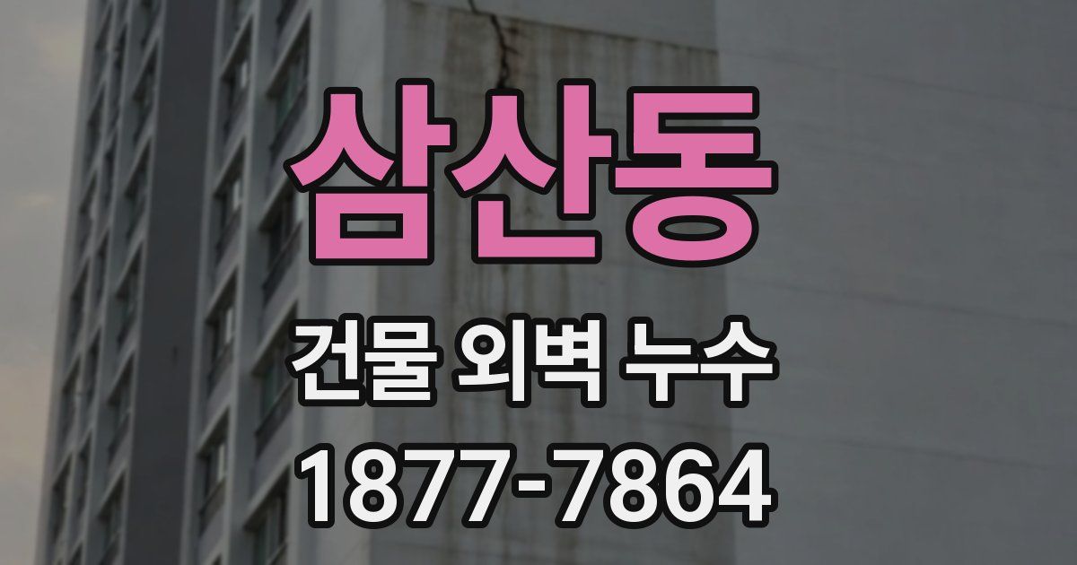 삼산동 건물 외벽 누수