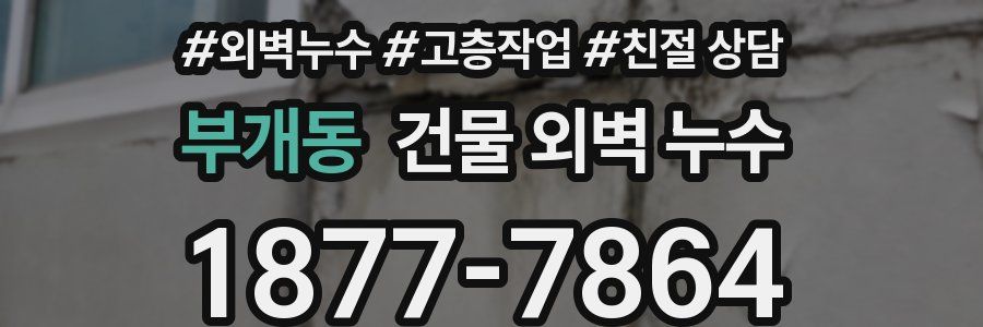 부개동 건물 외벽 누수