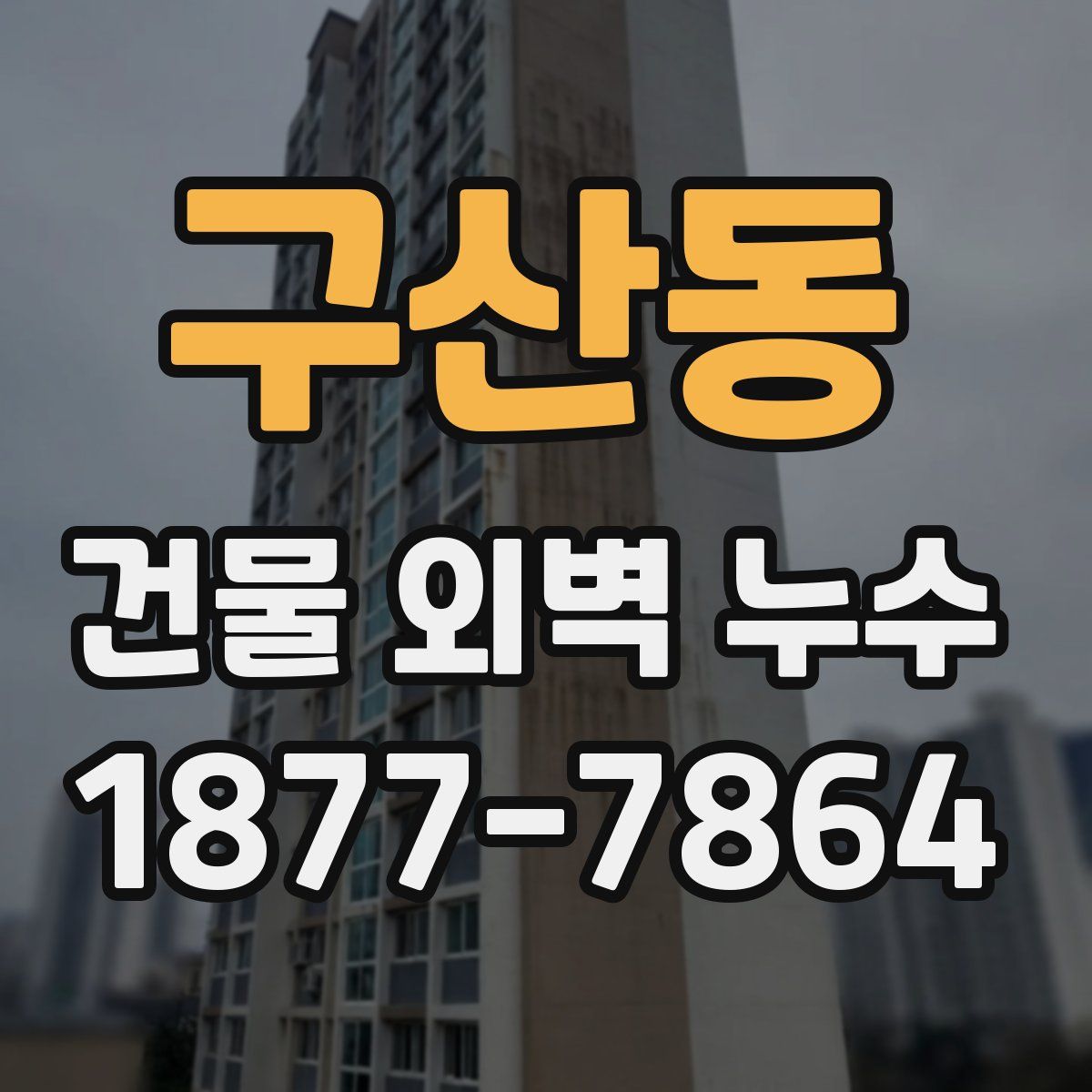 구산동 건물 외벽 누수