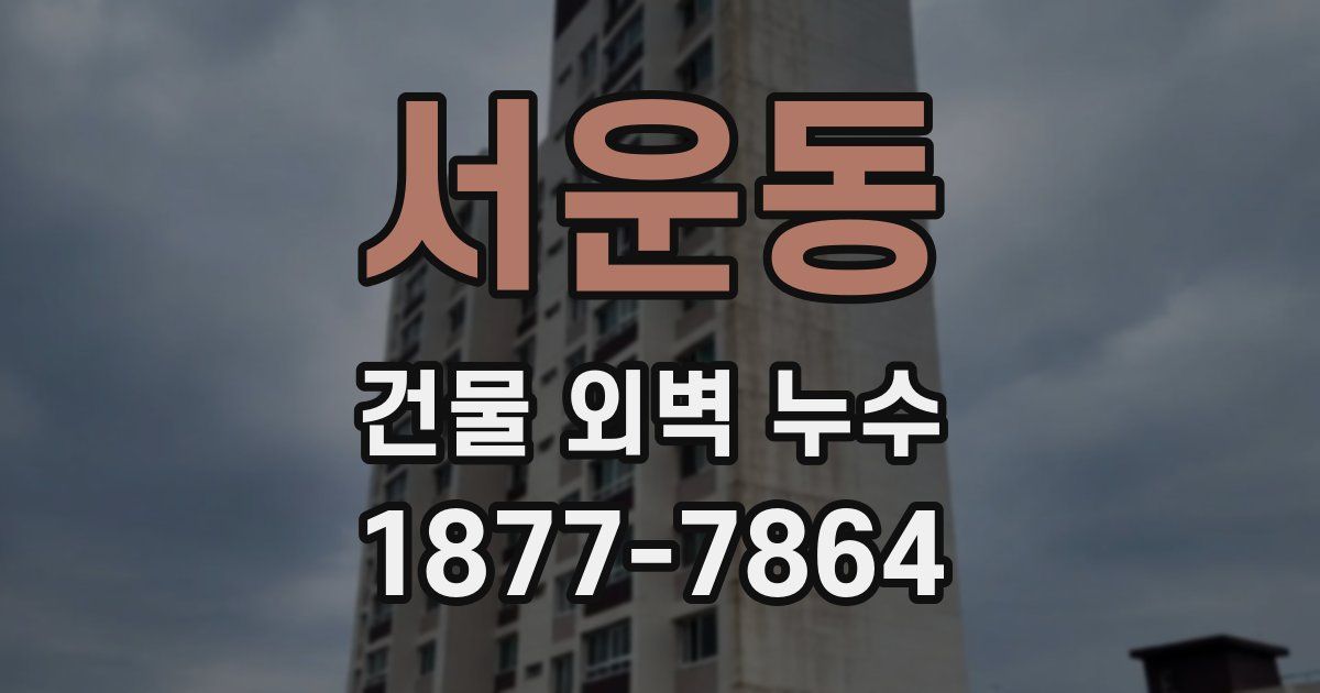 서운동 건물 외벽 누수