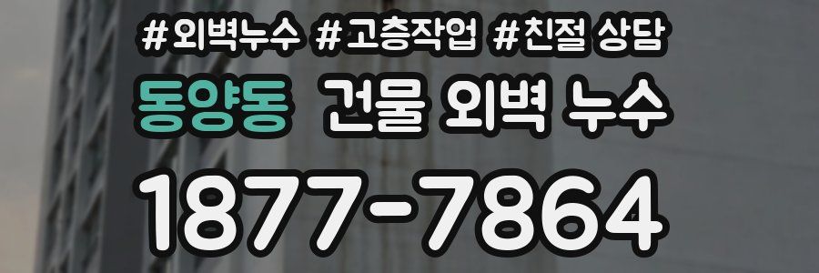동양동 건물 외벽 누수