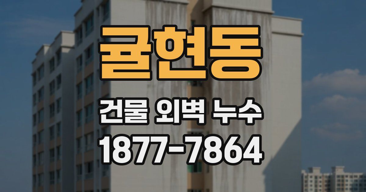 귤현동 건물 외벽 누수