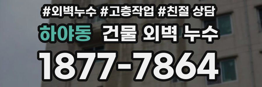 하야동 건물 외벽 누수