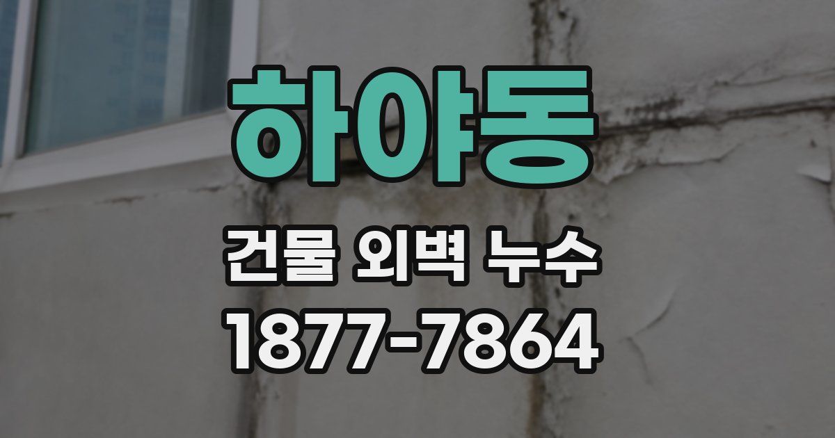 하야동 건물 외벽 누수