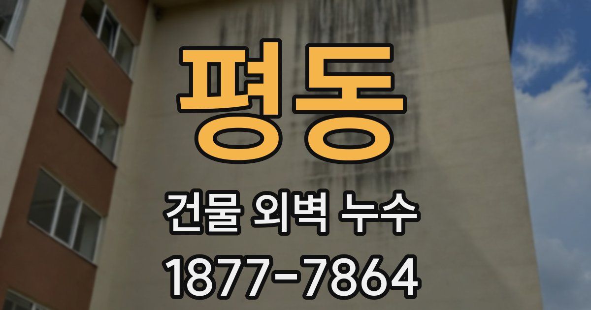 평동 건물 외벽 누수
