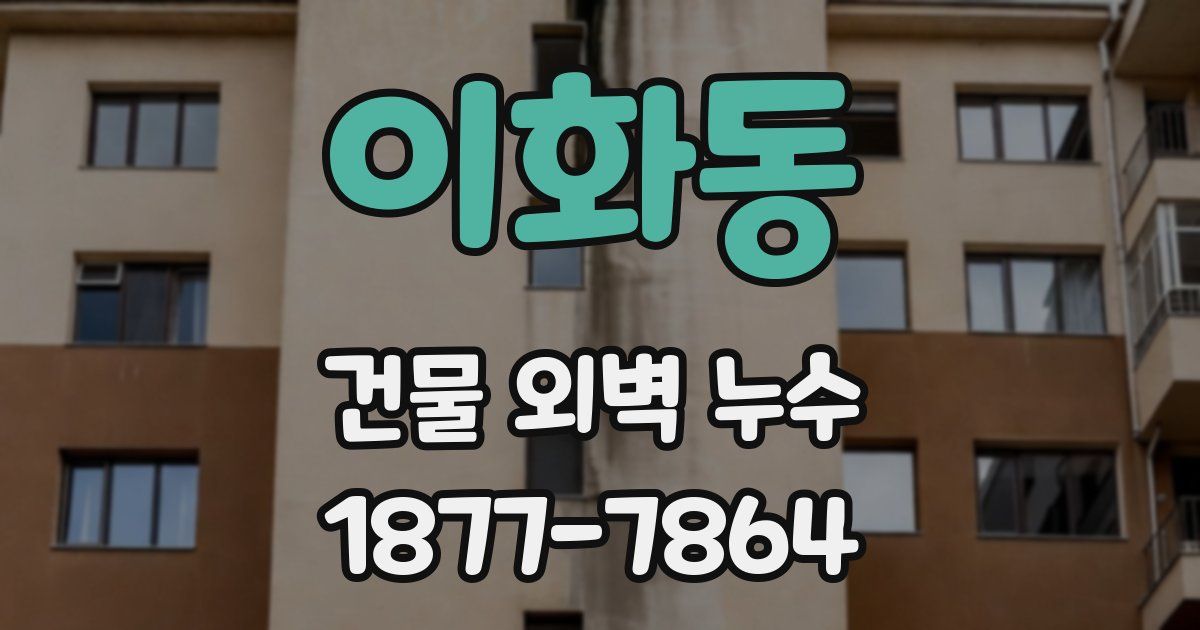 이화동 건물 외벽 누수