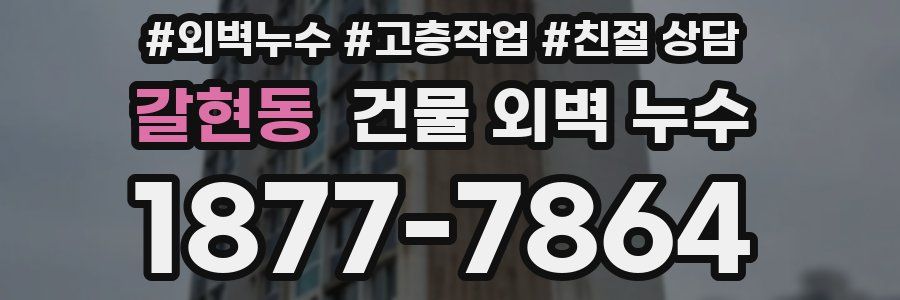 갈현동 건물 외벽 누수
