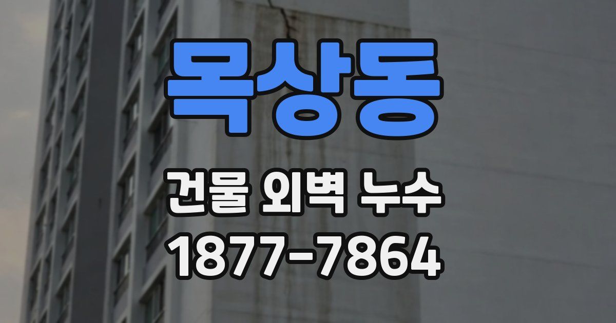 목상동 건물 외벽 누수