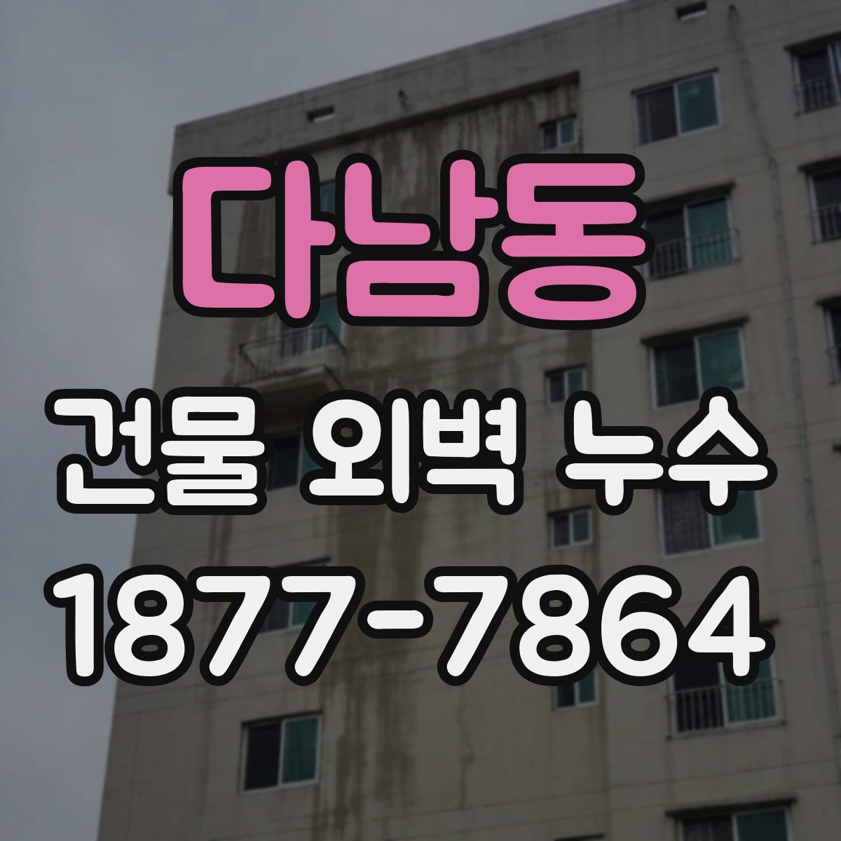 다남동 건물 외벽 누수